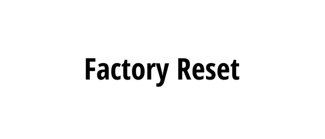 factory-reset